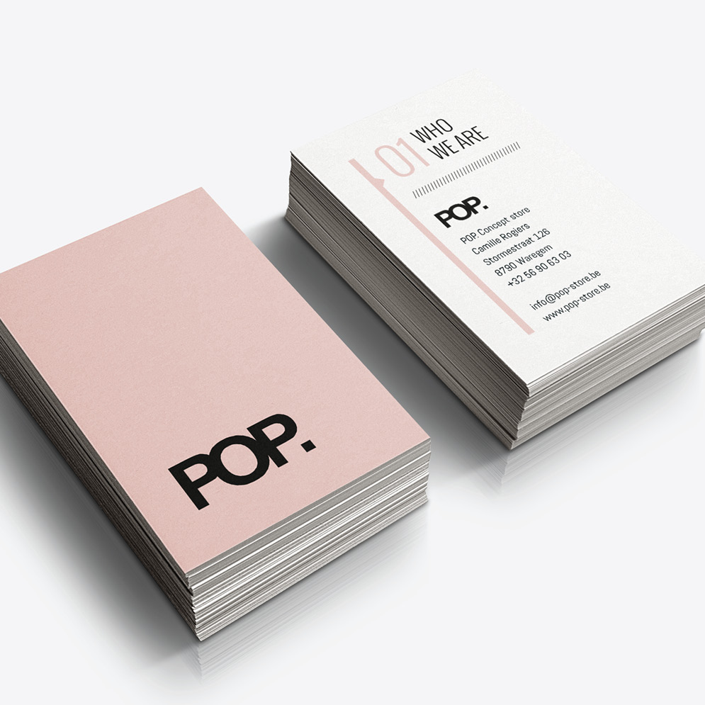 Visitekaartjes voor POP - Logo